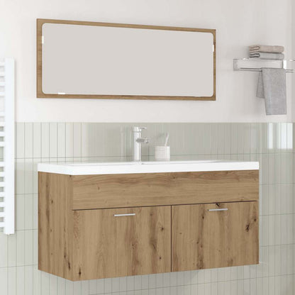 Meuble sous-lavabo mural chêne artisanal vidaXL 100 x 38,5 x 46 cm