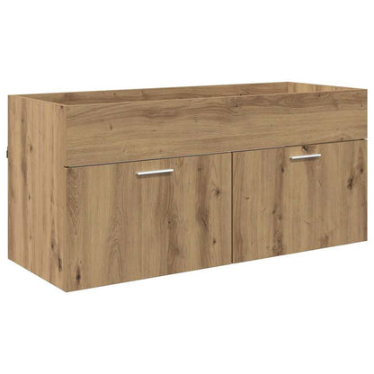 Meuble sous-lavabo mural chêne artisanal vidaXL 100 x 38,5 x 46 cm