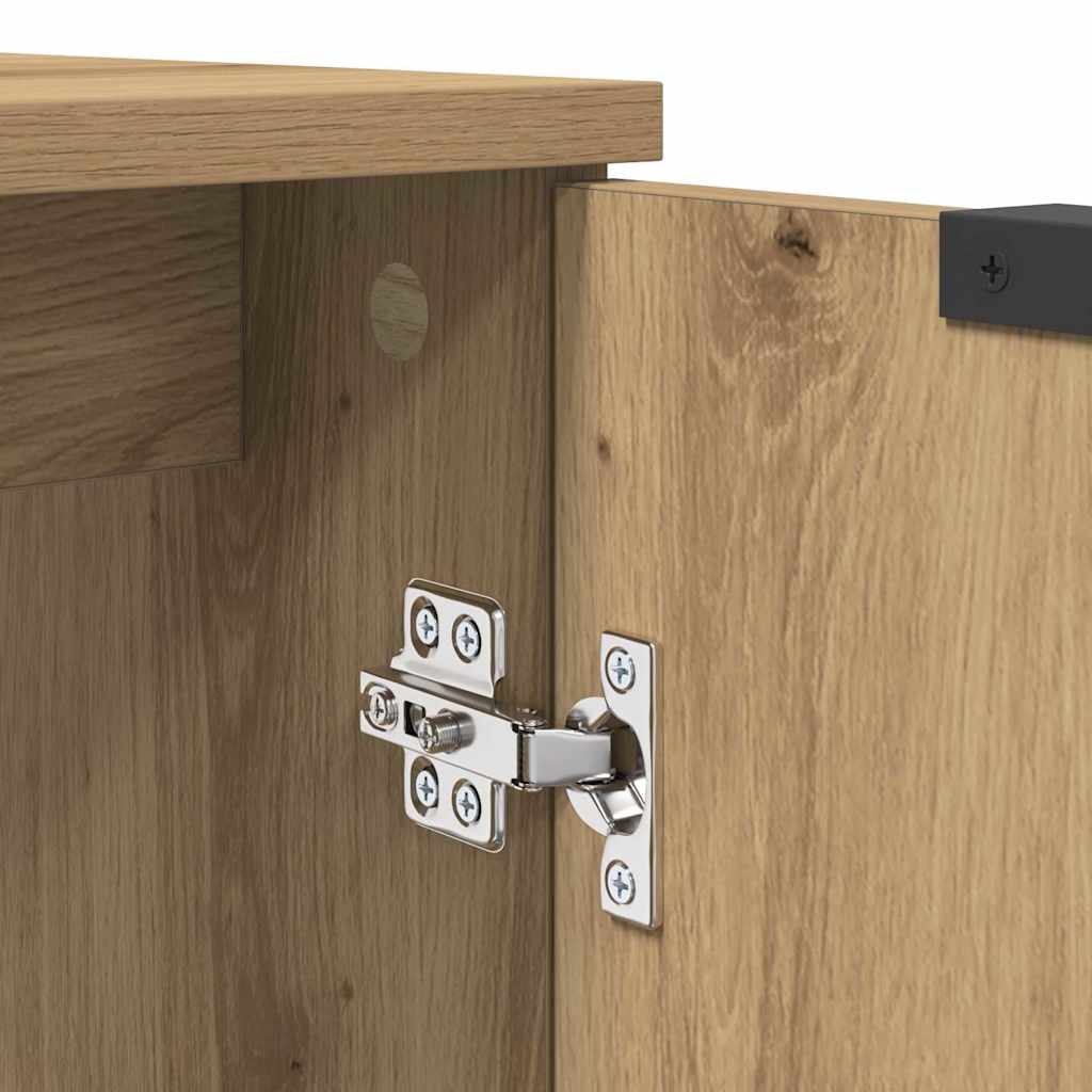 vidaXL Meuble de salle de bain avec étagère Chêne artisanal Bois d'ingénierie