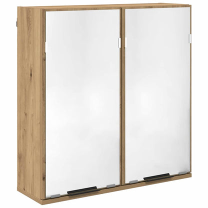 vidaXL Meuble de salle de bain avec étagère Chêne artisanal Bois d'ingénierie
