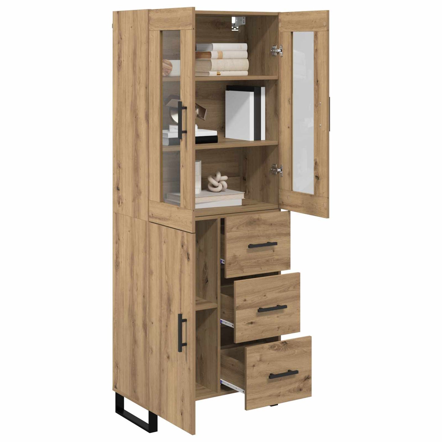vidaXL Bahut à tiroirs 2 pcs Chêne artisanal Bois d'ingénierie