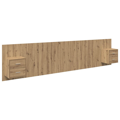 Kopfteil mit Schrank 3 pcs Artisan-Eiche Holzwerkstoff