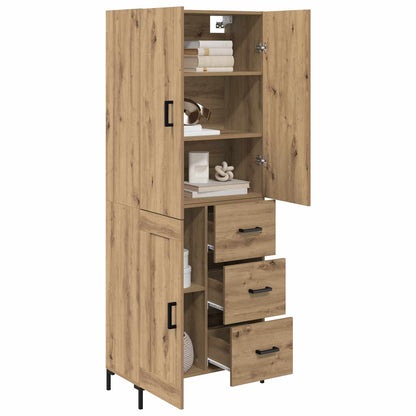 vidaXL Highboard Artisan-Eiche 69,5 x 34 x 180 cm Holzwerkstoff