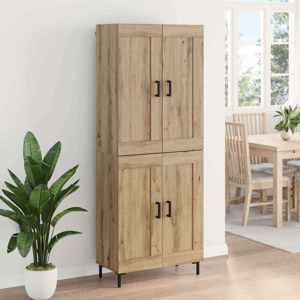 vidaXL Highboard 2 pcs Artisan-Eiche Holzwerkstoff