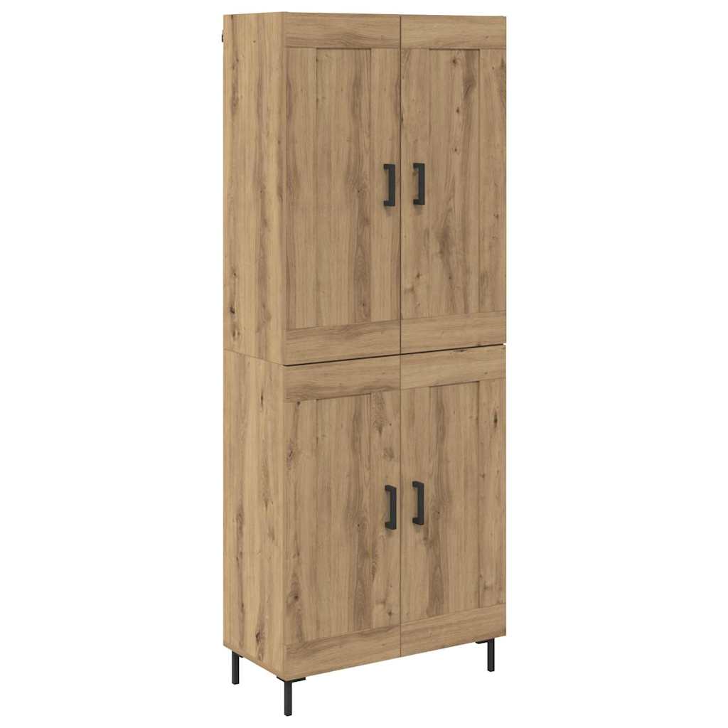 vidaXL Highboard 2 pcs Artisan-Eiche Holzwerkstoff