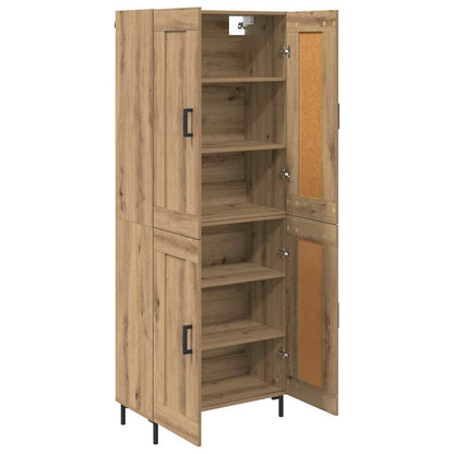 vidaXL Highboard 2 pcs Artisan-Eiche Holzwerkstoff