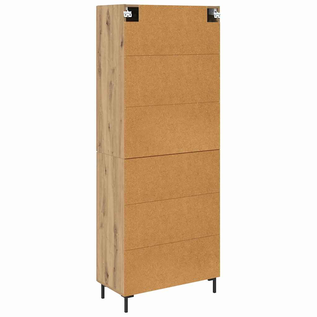 vidaXL Highboard 2 pcs Artisan-Eiche Holzwerkstoff