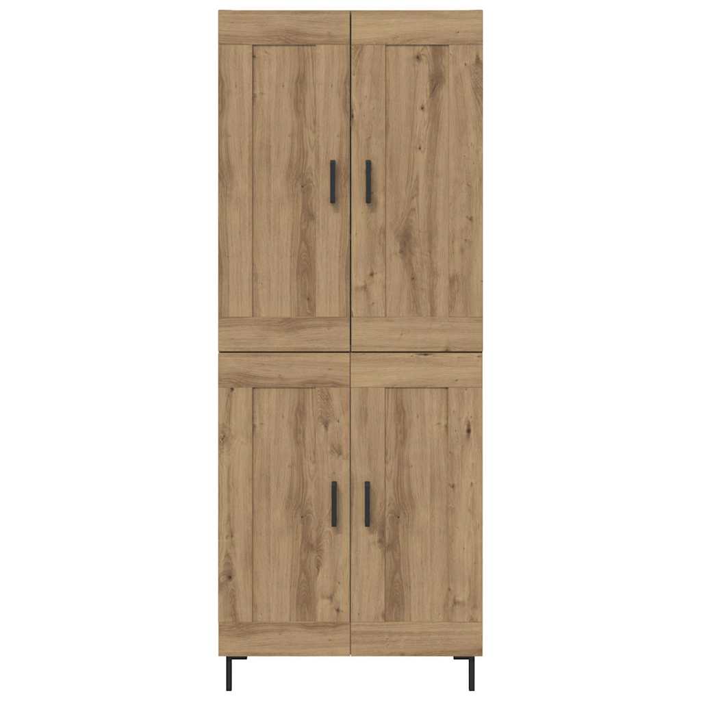 vidaXL Highboard 2 pcs Artisan-Eiche Holzwerkstoff