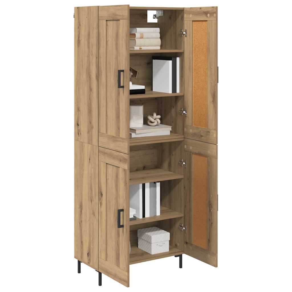 vidaXL Highboard 2 pcs Artisan-Eiche Holzwerkstoff