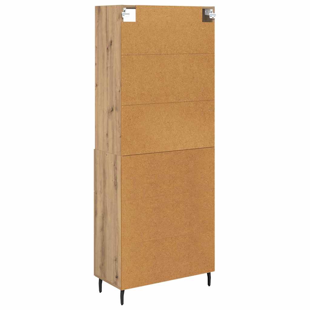 vidaXL Highboard mit Schubladen Artisan-Eiche 69,5 x 34 x 180 cm