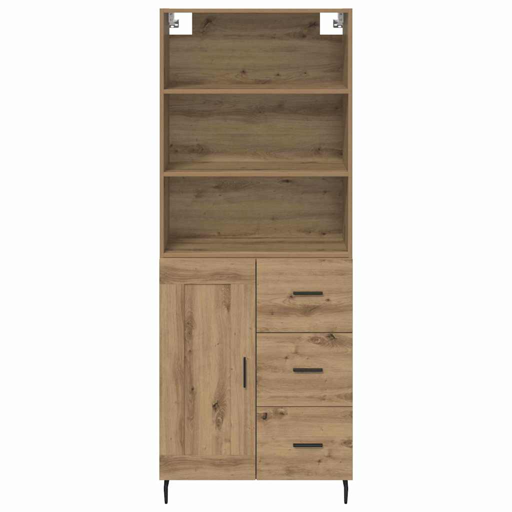 vidaXL Highboard mit Schubladen Artisan-Eiche 69,5 x 34 x 180 cm