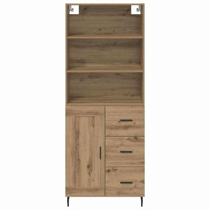 vidaXL Highboard mit Schubladen Artisan-Eiche 69,5 x 34 x 180 cm