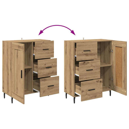 vidaXL Highboard mit Schubladen Artisan-Eiche 69,5 x 34 x 180 cm