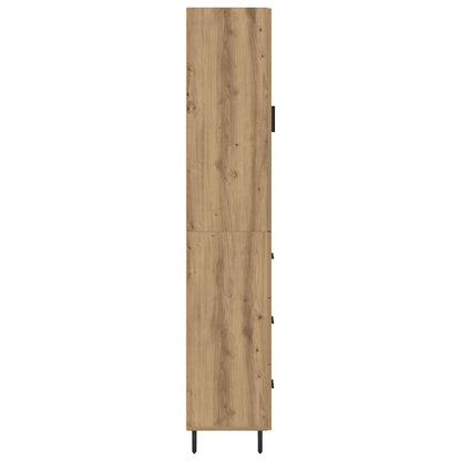 vidaXL Buffet haut chêne artisan 34,5 x 34 x 180 cm bois d'ingénierie