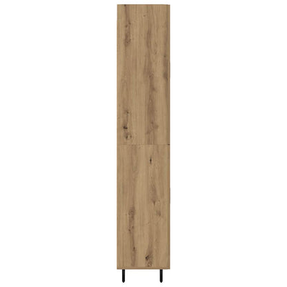 vidaXL Highboard 2 pcs Artisan-Eiche Engineered Wood und Glas