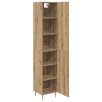 vidaXL Highboard 2 pcs Artisan-Eiche Holzwerkstoff