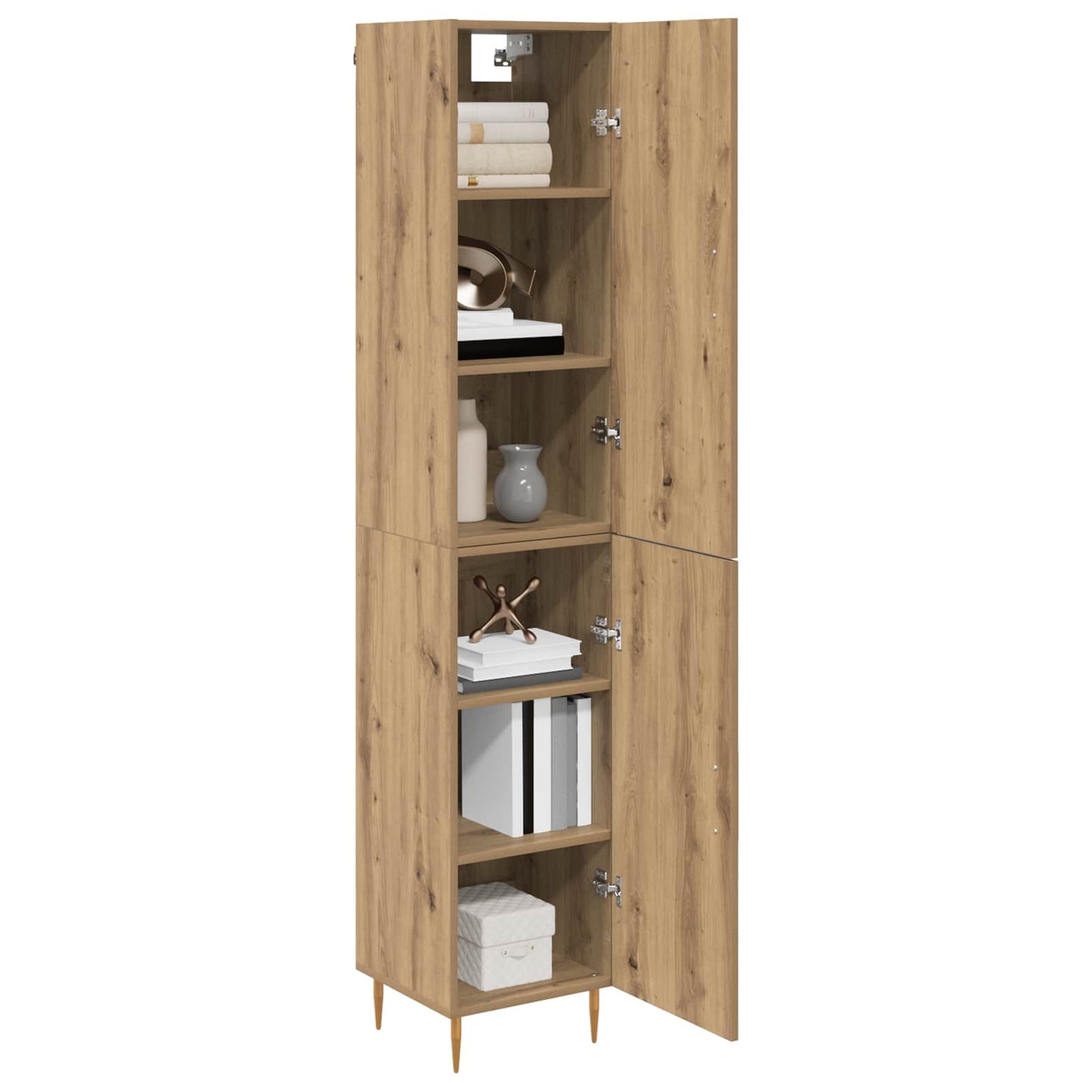 vidaXL Highboard 2 pcs Artisan-Eiche Holzwerkstoff