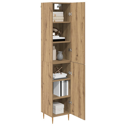 vidaXL Highboard 2 pcs Artisan-Eiche Holzwerkstoff