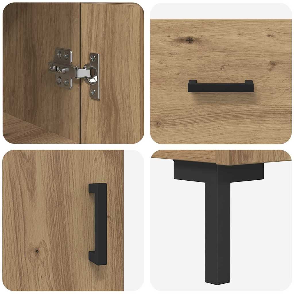 vidaXL Highboard Artisan-Eiche 34,5 x 34 x 180 cm Holzwerkstoff