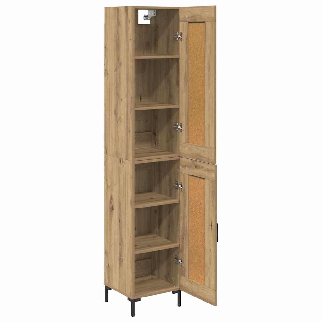 vidaXL Highboard Artisan-Eiche 34,5 x 34 x 180 cm Holzwerkstoff