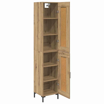 vidaXL Highboard Artisan-Eiche 34,5 x 34 x 180 cm Holzwerkstoff