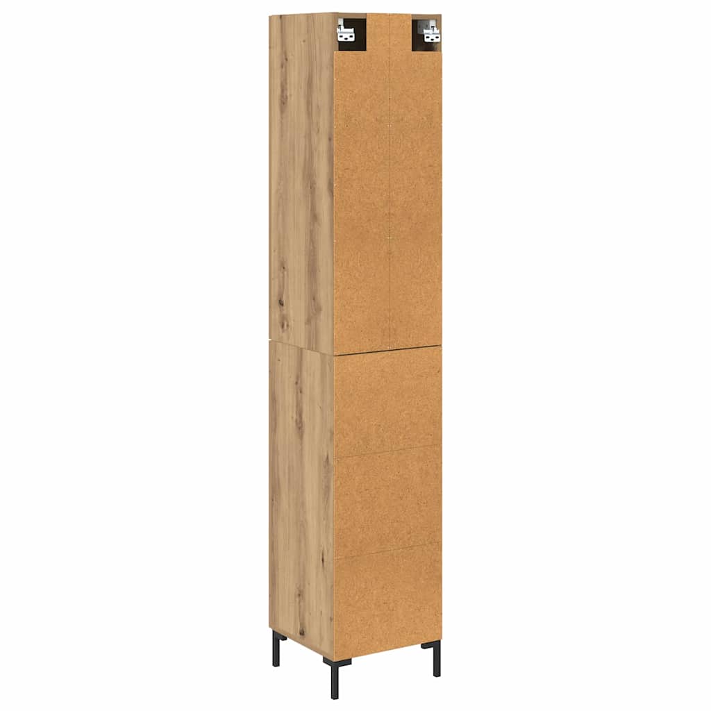 vidaXL Highboard Artisan-Eiche 34,5 x 34 x 180 cm Holzwerkstoff