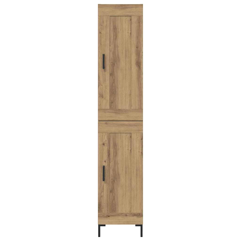 vidaXL Highboard Artisan-Eiche 34,5 x 34 x 180 cm Holzwerkstoff