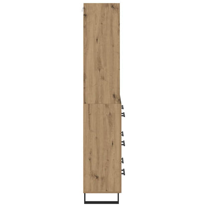 vidaXL Highboard mit Schubladen 2 pcs Artisan-Eiche 69,5 x 34 x 180 cm