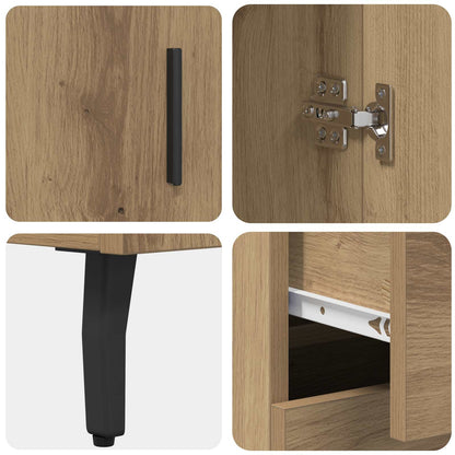 Highboard mit Schubladen 2 pcs Artisan-Eiche Holzwerkstoff