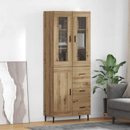 Highboard mit Schubladen 2 pcs Artisan-Eiche Holzwerkstoff