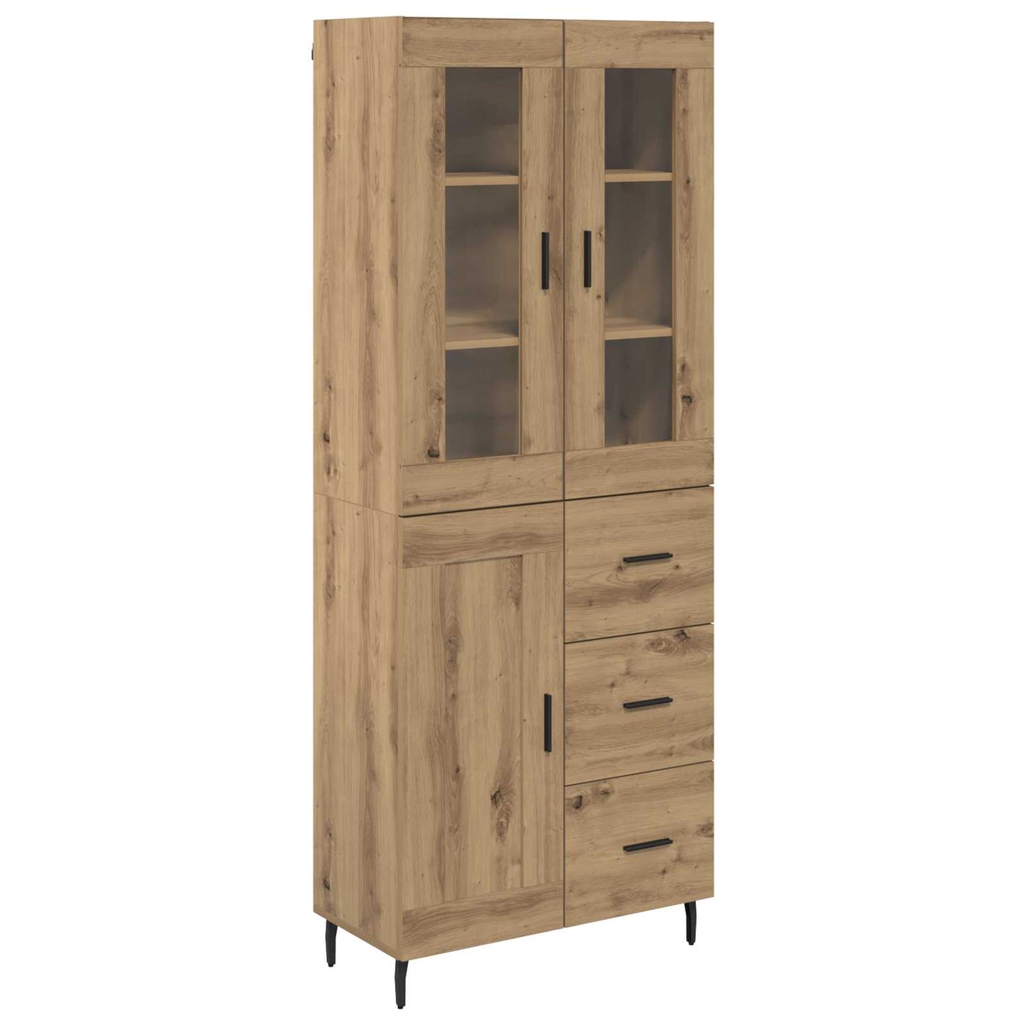 Highboard mit Schubladen 2 pcs Artisan-Eiche Holzwerkstoff