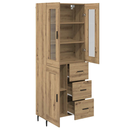 Highboard mit Schubladen 2 pcs Artisan-Eiche Holzwerkstoff