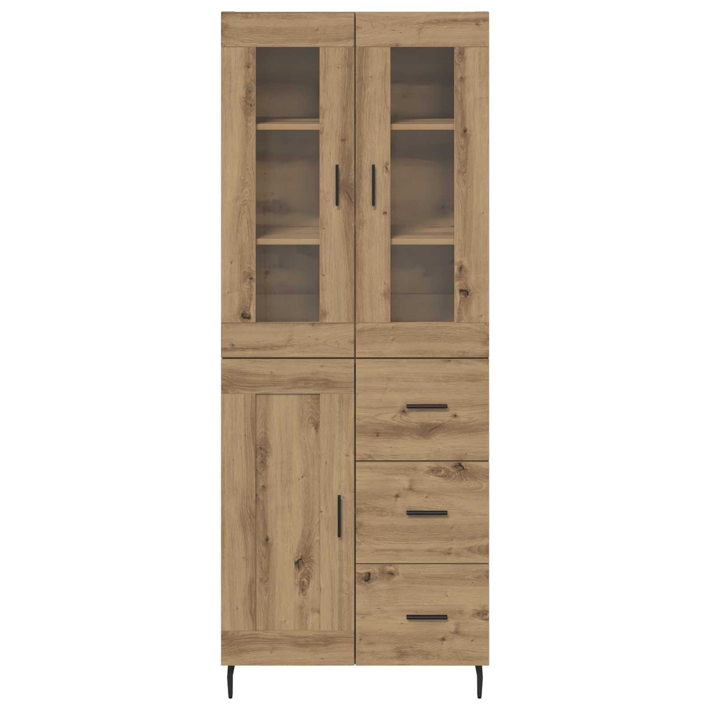 Highboard mit Schubladen 2 pcs Artisan-Eiche Holzwerkstoff