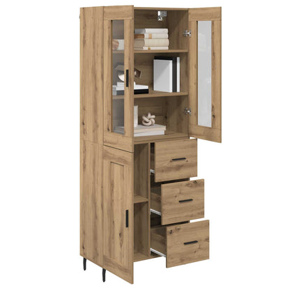 Highboard mit Schubladen 2 pcs Artisan-Eiche Holzwerkstoff