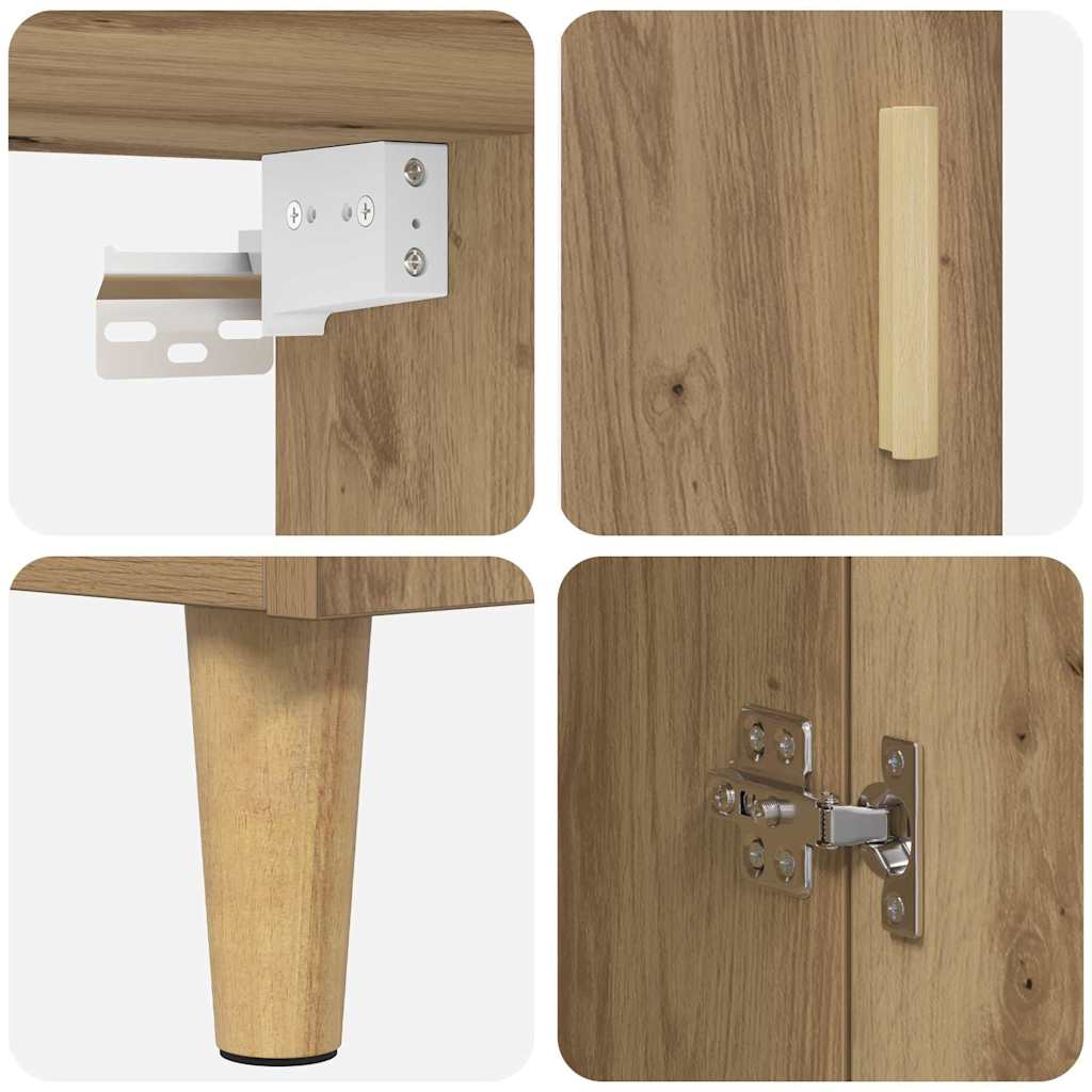vidaXL Highboard Artisan-Eiche 69,5 x 34 x 180 cm