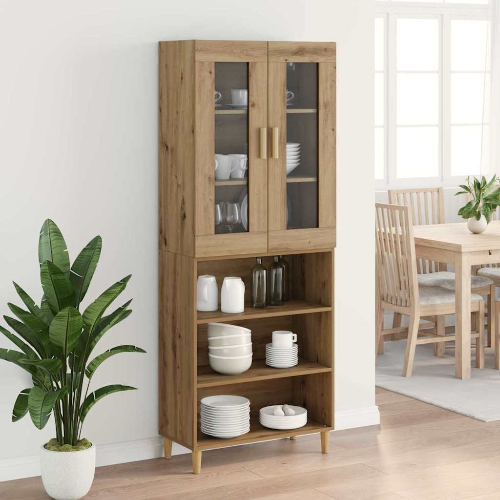 vidaXL Highboard Artisan-Eiche 69,5 x 34 x 180 cm