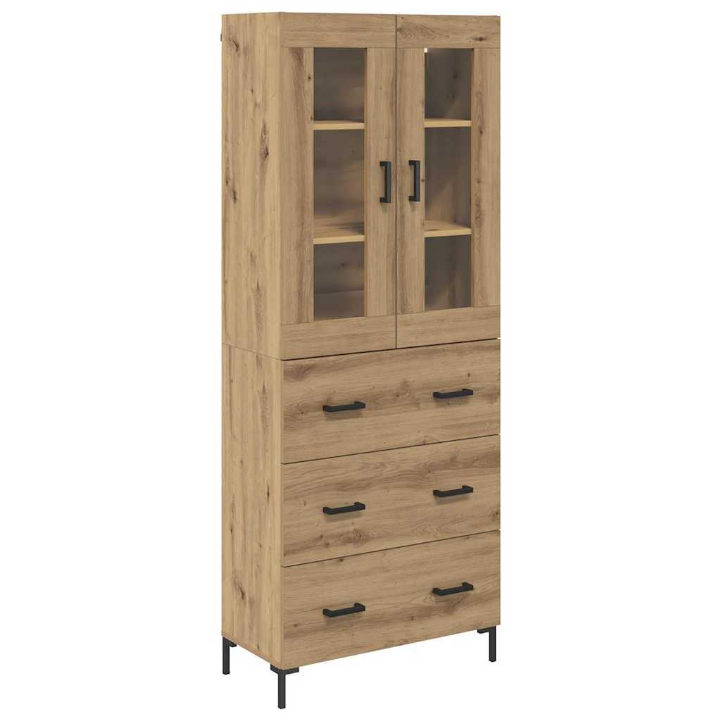 Highboard mit Schubladen 2 pcs Artisan-Eiche Holzwerkstoff