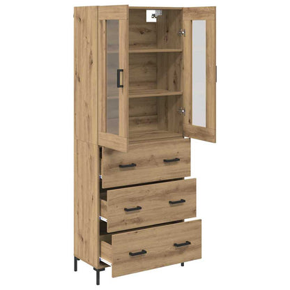 Highboard mit Schubladen 2 pcs Artisan-Eiche Holzwerkstoff