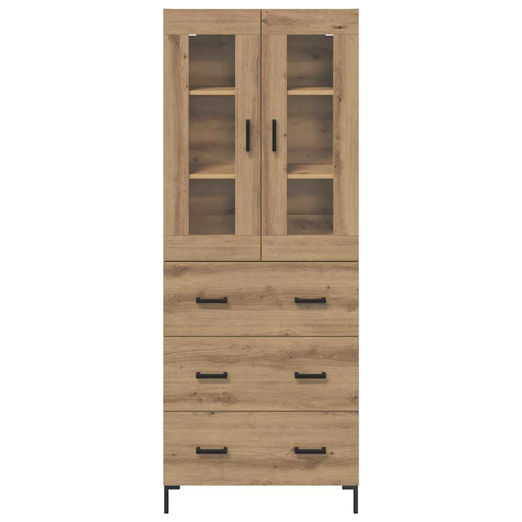 Highboard mit Schubladen 2 pcs Artisan-Eiche Holzwerkstoff
