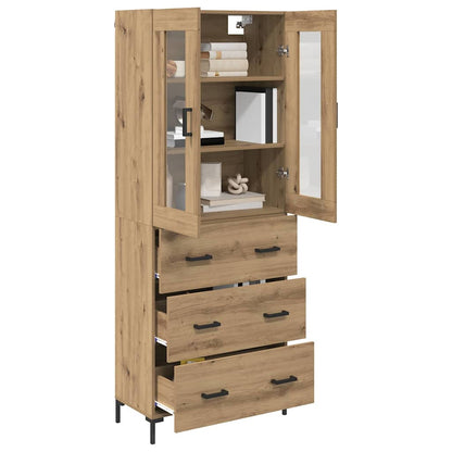 Highboard mit Schubladen 2 pcs Artisan-Eiche Holzwerkstoff