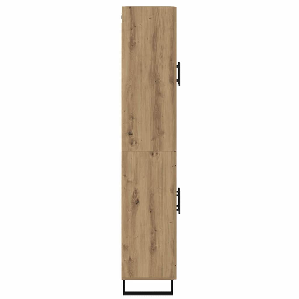 vidaXL Buffet haut chêne artisan 69,5 x 34 x 180 cm bois d'ingénierie