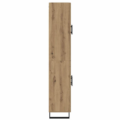vidaXL Buffet haut chêne artisan 69,5 x 34 x 180 cm bois d'ingénierie