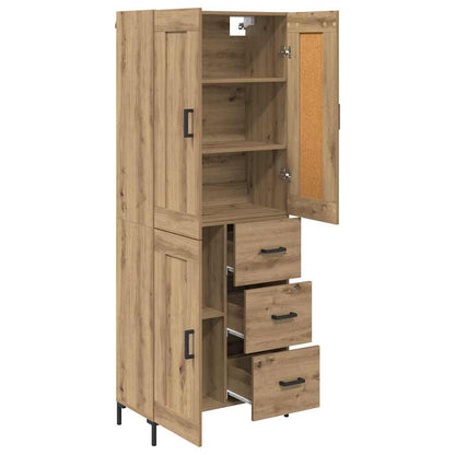 vidaXL Highboard mit Schubladen 2 pcs Artisan-Eiche Holzwerkstoff