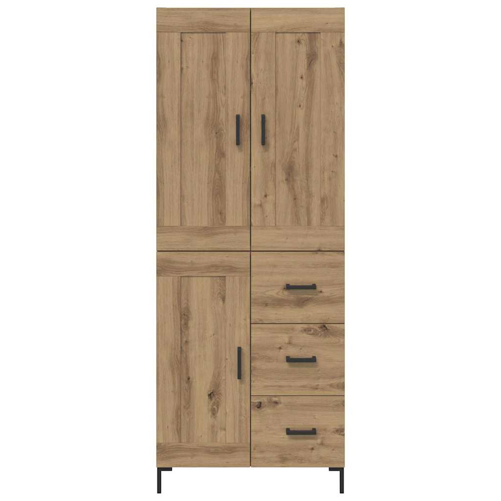 vidaXL Highboard mit Schubladen 2 pcs Artisan-Eiche Holzwerkstoff