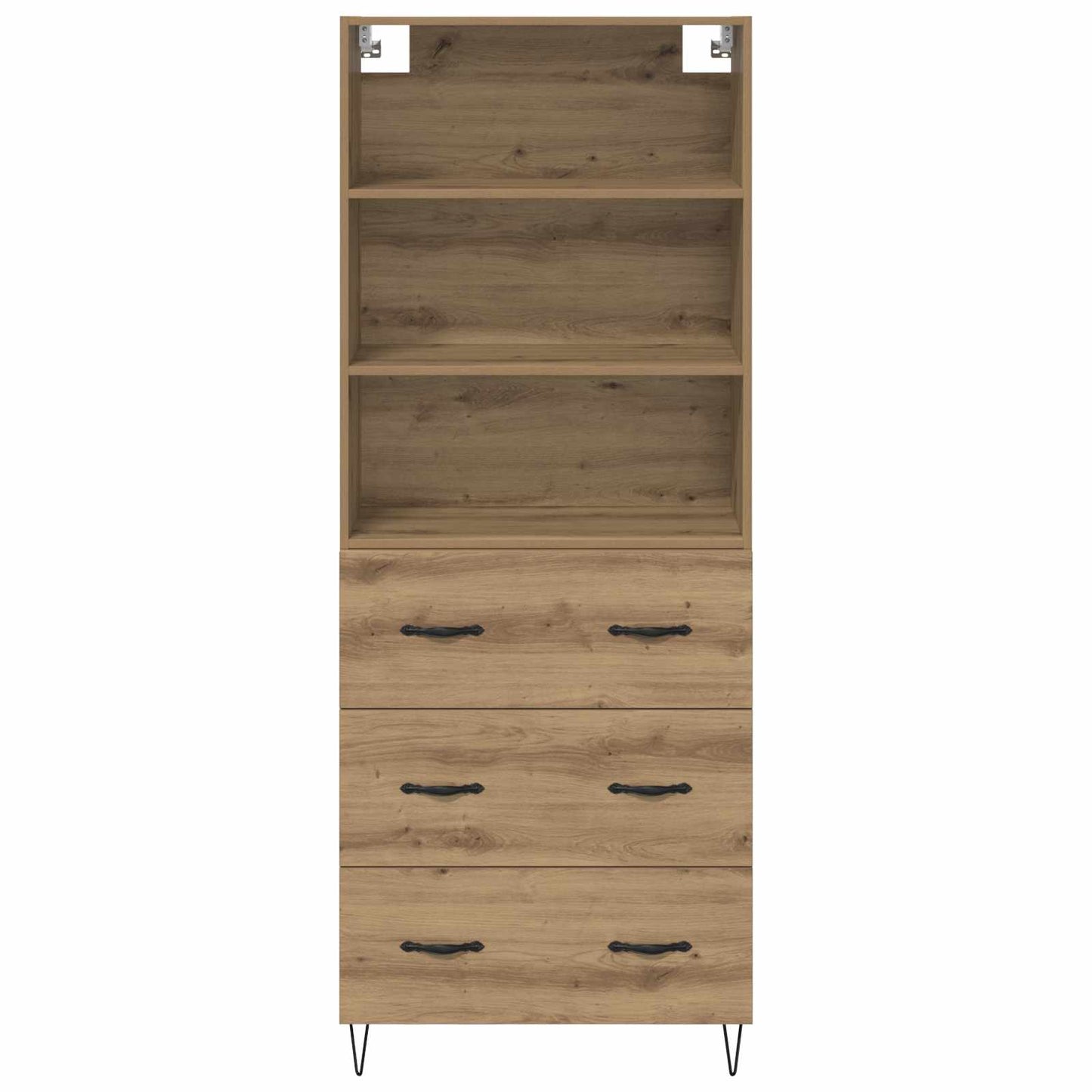 Highboard mit Schubladen 2 pcs Artisan-Eiche Holzwerkstoff