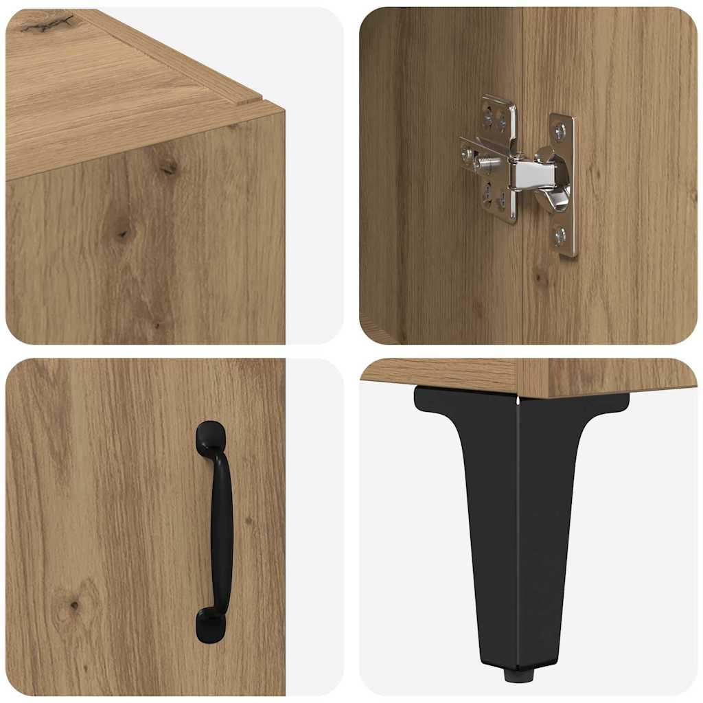 vidaXL Highboard Artisan-Eiche 69,5 x 34 x 180 cm Holzwerkstoff