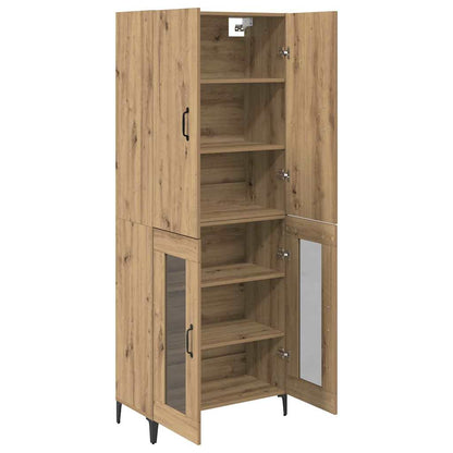 vidaXL Highboard Artisan-Eiche 69,5 x 34 x 180 cm Holzwerkstoff