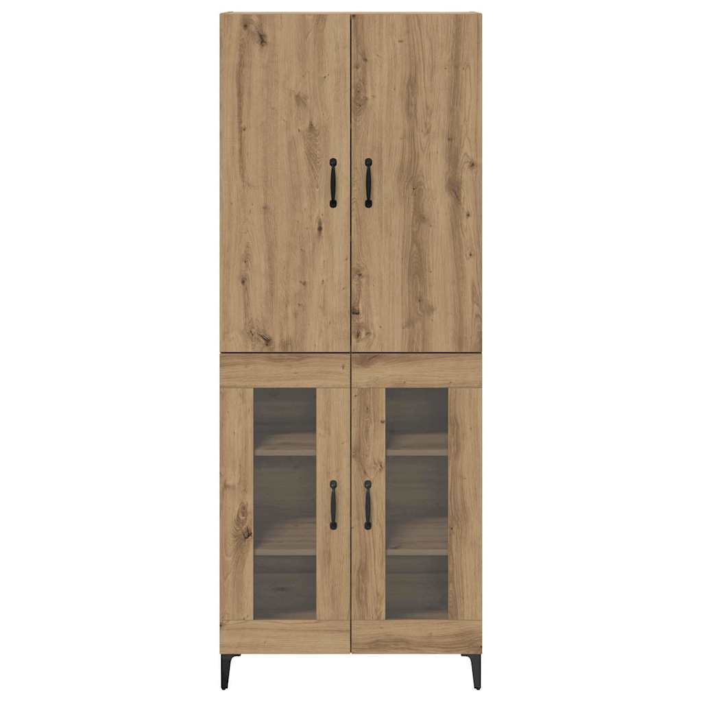 vidaXL Highboard Artisan-Eiche 69,5 x 34 x 180 cm Holzwerkstoff