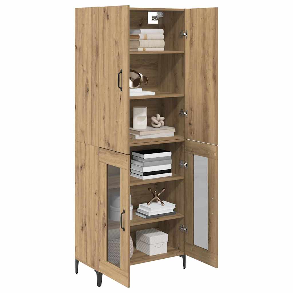 vidaXL Highboard Artisan-Eiche 69,5 x 34 x 180 cm Holzwerkstoff