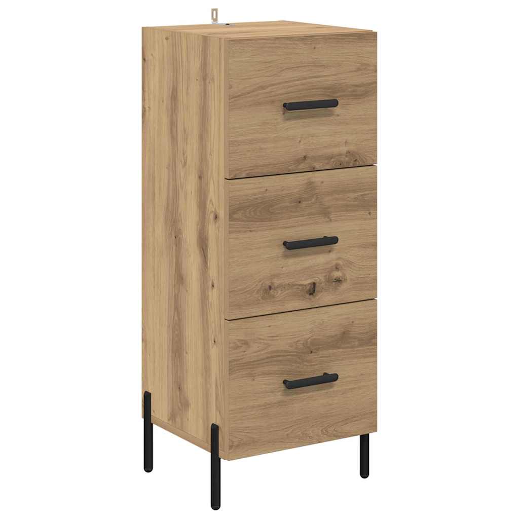 vidaXL Buffet haut chêne artisan 34,5 x 34 x 180 cm bois d'ingénierie